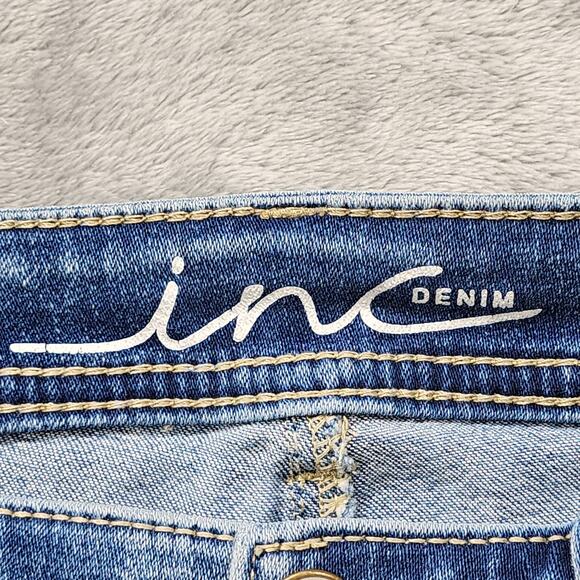 INC International Concepts Jeans Womens 4PS SHORT Blue Regular Fit Boot Cut Leg - Picture 4 of 12